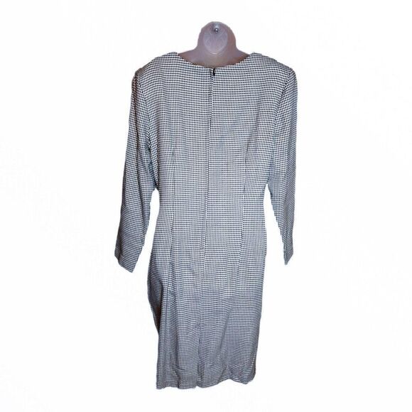 Molly Malloy Vintage 80s Houndstooth Fringe Dress - Picture 3 of 6